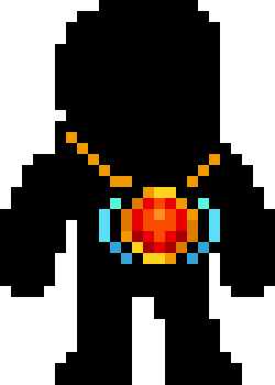 Enchanted Amulet of Attraction, a hero wearing a glowing amulet